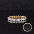 DEF Color 2.5mm Round Brilliant Cut 18K Solid Yellow Gold Engagement Wedding Moissanite Ring