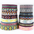 Meetee RD118 25mm Colorful Ethnic Style DIY Garment Bag Decor Ribbon Sewing Accessories Lace Strap Jacquard Ribbon Tape Webbing