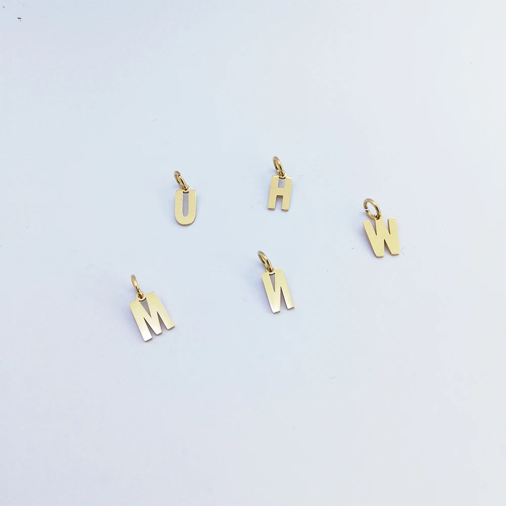 Necklace Letter Initial Necklace Vermeil Initi Charm Juwelery Set Gold Charms for Making Jewelry Oro Laminado 14k En Letras