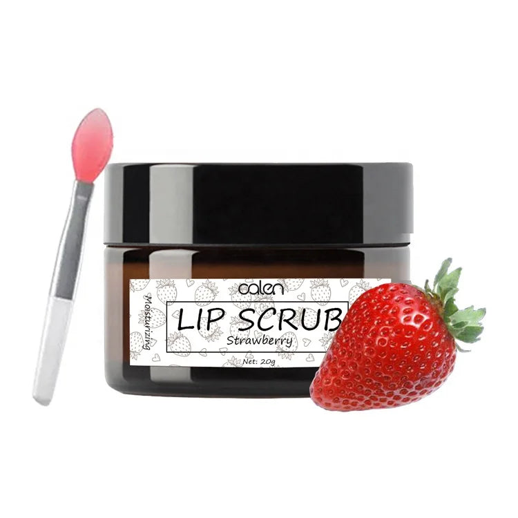 OEM Wholesale Private Label Natural Organic Natural  Lip Care Exfoliator Strawberry Lip Scrub