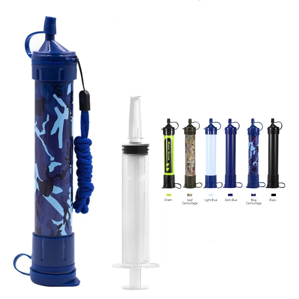 EPA Passed 4500 Liters Outdoor Camping Hiking Portable Water Filter Straw Purifier Outdoor Emergency Survival Tool