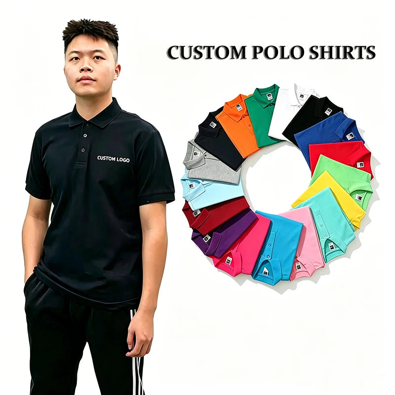 High Quality Custom 100% Cotton Printing Logo Design Polo T Shirt