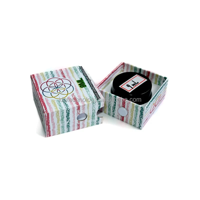 Luxury Small Glass Jar for 3G 5G 9G Concentrate Packaging Matt Lamination Cosmetic Face Cream Container with Foam Insert