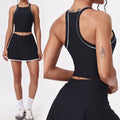 BNICE 3243 Custom Logo Tennis Wear Sleeveless Vest Tennis Outfit With Underneath Breathable Spandex Nylon Spodnica Tenisowa