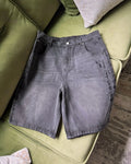 US Free Tax Men Streetwear Ripped Distressed Washed Denim Shorts Baggy Loose Raw Hem Sun Faded Denim Jean Shorts for Men