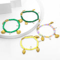 Crystal Bracelet Stainless Steel Color Beaded DIY Shell Pendant Fashion Bracelet Wholesale Beaded Glass Hot Selling New Cartoon