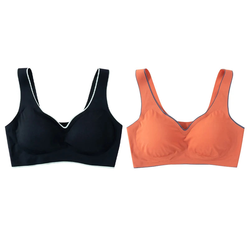 High Quality Women Lingerie Sports Yoga Bra Wide Straps Seamless Underwear