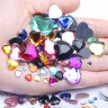 Lan Guang Acrylic Multiple Colors Crystal Stones Flatback Heart Shape Rhinestone for DIY Jewelry Accessories Crafts