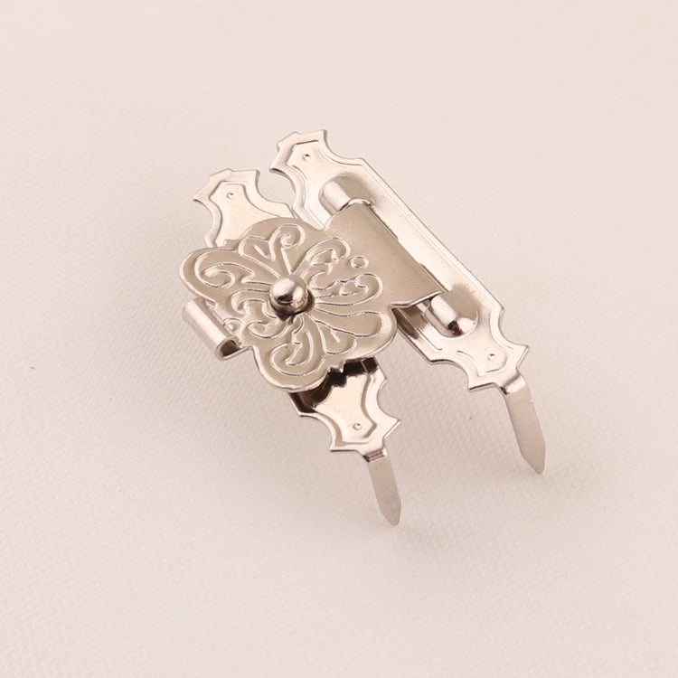 Wooden Cigar Box Brooch Metal Jewelry Box Clasp Lock