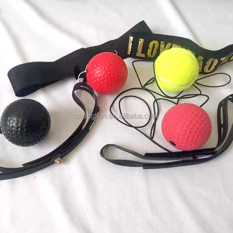 Angtian Boxing Reflex Ball Headband Training Fight Punching Speed Ball for Fitness MMA Refex Bag