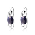 Abiding Jewelry Perfect Natural Sapphire Custom Gemstone 925 Sterling Silver Fashion Earring for Women