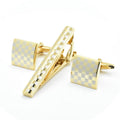 Wholesale Custom Men's Suit Shirt Fashion Accessory Gold Mosaic Mosaic Tie Bar Wedding Tuxedo Trendy Jewelry Tie Pin & Tie Clips