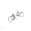 25mm Silver Key Fob Hardware With Key Split Ring for Webbing Strap Accessories