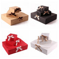 Custom Kraft Gift Paper Box Cardboard Gift Box Packaging for Clothing Underwear Gift Boxes With Ribbon