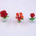 Mixed Miniature Small Murano Lampwork Glass Animal Little Flower Figurine