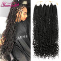 New Popular 22inch for Ombre Color Synthetic Braid Hair Extension 18 Strands Crochet Braids River Locs High Temperature Fiber