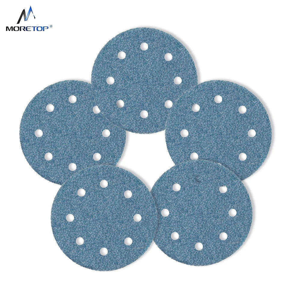 100mm 5 Inch Red 8 Holes 115mm 6 Inch Hook Loop 120 Grit 115mm 6 Inch High Hardness Abrasive Sanding Polishing Disc OEM