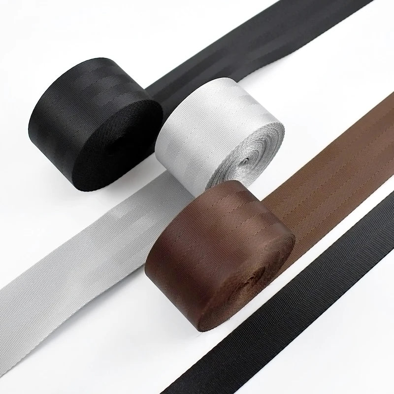 Deepeel RD003 50mm DIY Bag Strap Black Polyester Ribbons Tape Belt Sewing Nylon Webbings Band Sustainable Luggage Clothing