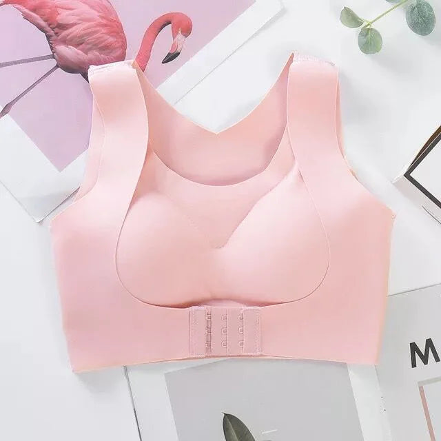 Women Adjustable Invisible Invisible Correction Hunchback Gathered Without Steel Ring Front Buckle Gathered Sport Underwear