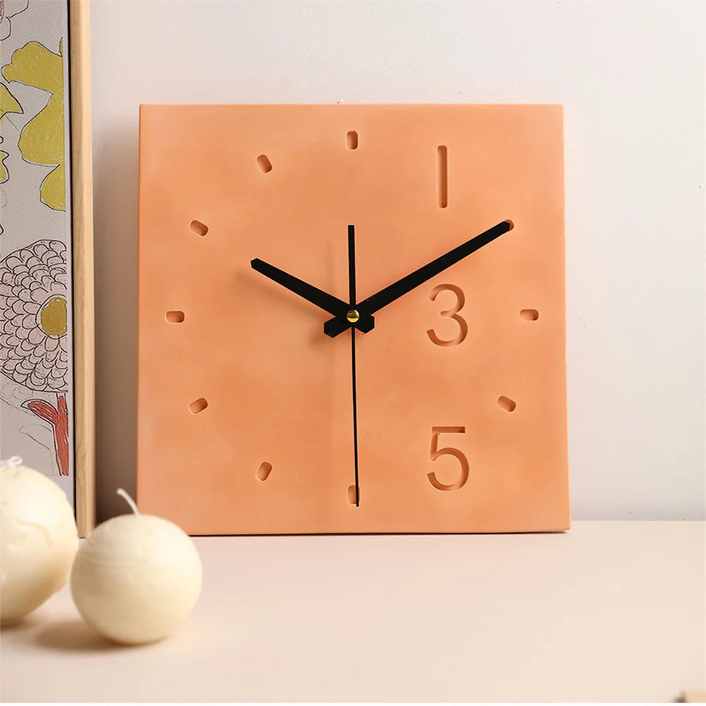 Nicole Ins Home Clock Decoration Silicone Molds for Concrete Cement Resin