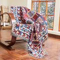 Tapestry Vendor Custom Geometric Pattern Recycled Cotton Woven Boho Picnic Rug Throw Blanket Autumn Winter Foldable Portable
