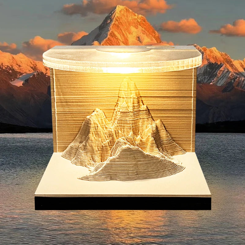 Laser-Precise Cut 3D Puzzle Notepad  Tear Able Stress Relief Toy for Office Adults - Animal/Building/Flower Design Options