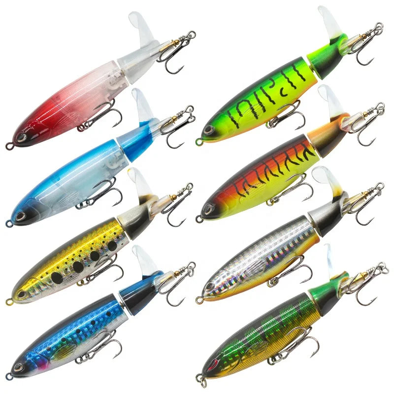 2026 36g 180mm Propeller Floating Pencil Water Fishing Lures  Top Water Tractor Rotating Noise Plastic Hard Bait Freshwater Sea