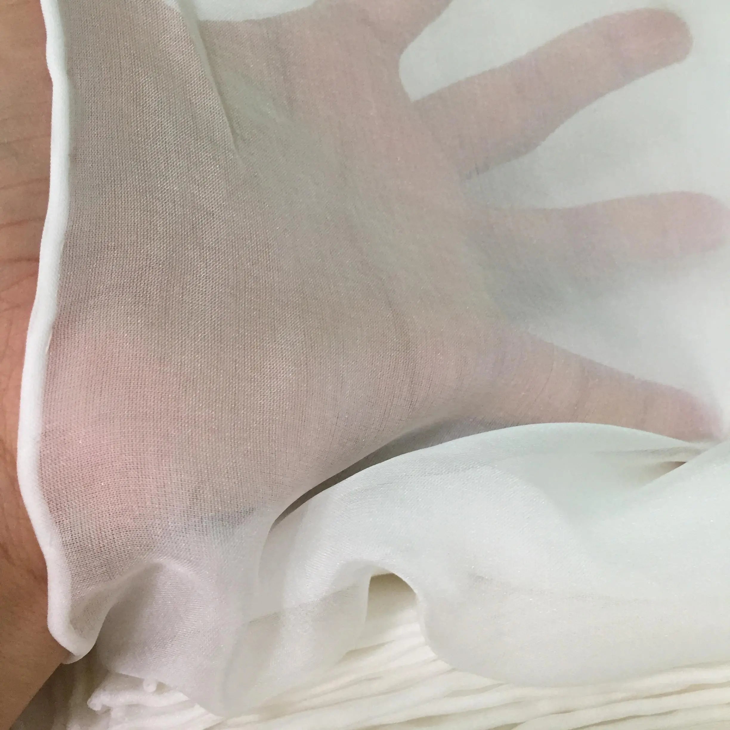 Thin Silk Gauze Fabric for DIY Tissue Blank Scarf Painting Fabric 3.5mm White Hot Sale