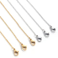 0.4MM Non Tarnish Waterproof Non Tarnish Men/Women Jewelry Accessories 18K Gold Plated Thin O Chain Stainless Steel Necklaces