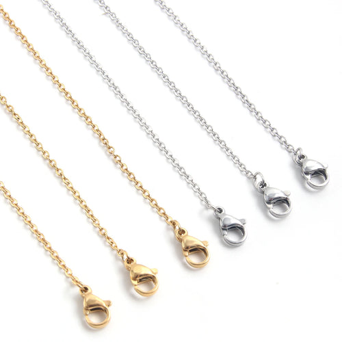 0.4MM Non Tarnish Waterproof Non Tarnish Men/Women Jewelry Accessories 18K Gold Plated Thin O Chain Stainless Steel Necklaces