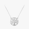 Ailmay Fashion 925 Sterling Silver Tree of Life Popular Pendant Necklaces Clear Zircon for Women Girls Party Accessories Jewelry