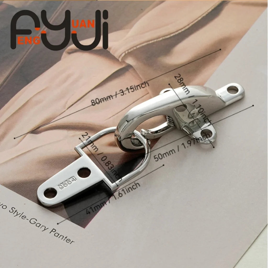 New Zinc Alloy Plated Open Style Metal Aircraft Lobster Buckle for Down Jacket Packaging Covered Button Clothes Decoration