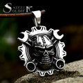SS8-889P Stainless Steel Skull Steam Vintage Skull Pendant Fashion Motorcycle Chain Men's High Quality
