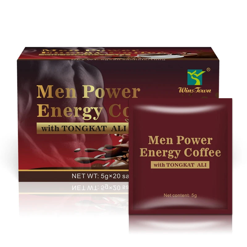 Man Power Organic Energy Coffee Private Label Herbal Instant Black Maca Coffee for Men