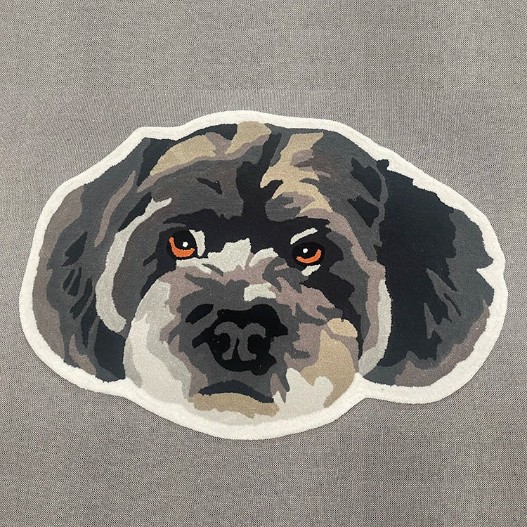3d Anime Black Custom Rug Tufting Dog Gaming Mat Custom logo New Pattern Cute Animal Rug Carpet Nursery Living Room Bedroom Rug
