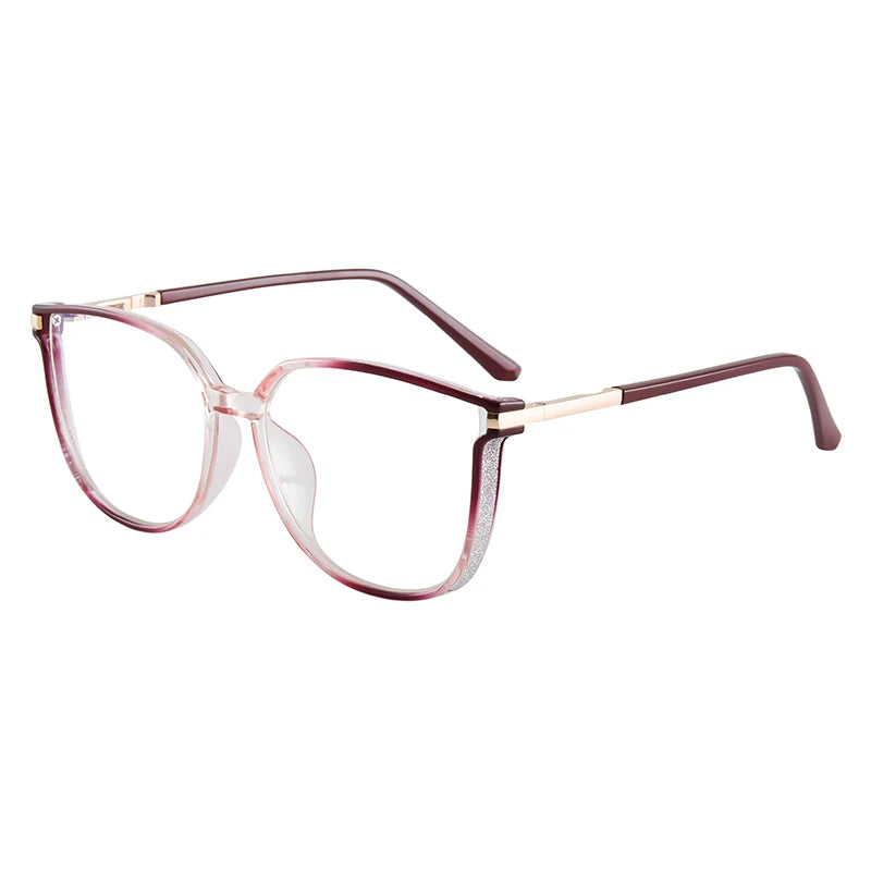 Blue Light Blocking Women's Glasses Frame Solid Pattern Vintage Optical Eyewear