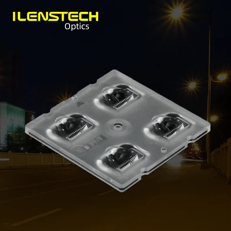 50X50MM T2M Light Distribution 2x2 Street Light Lens Module Mini Square LED Lens