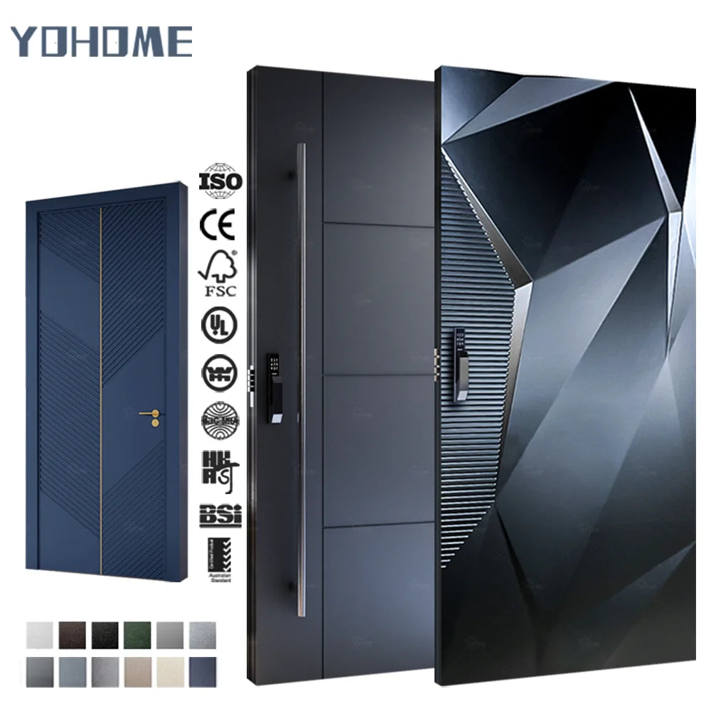 Yohome Modern American Design House Entrance Front Pivot Door Large Entrance Exterior Doors Modern Entry Doors