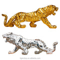 140 cm Gold and Silver Tiger Resin Craft Polyresin Animal Sculpture for Home Office Sea-Themed Art Display for Souvenirs Gifts