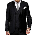 New Custom Made Black Men Suits Wedding Groom Tuxedos Formal Business Top Lapel Groomsmen Slim Fit Mens Suits Italian Blazers