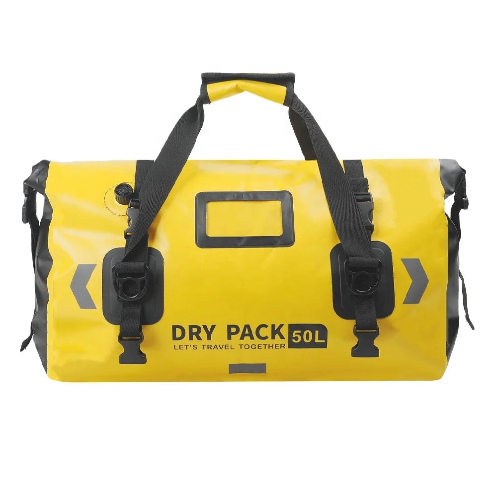 50L Large Capacity Waterproof Durable Pillion Multifunctional Travel Bag Easy to Install Removable Bike Hanging Bag