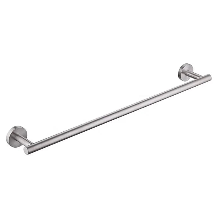 Hot Selling Hotel Style Brushed Nickel 304 Stainless Steel Bathroom Accessories Wall Mounted Single Towel Rack Bar