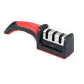 Fishing Kitchen Knife Accessories Manual 3-Stage PVC Plastic Portable Knife Sharpener Tool