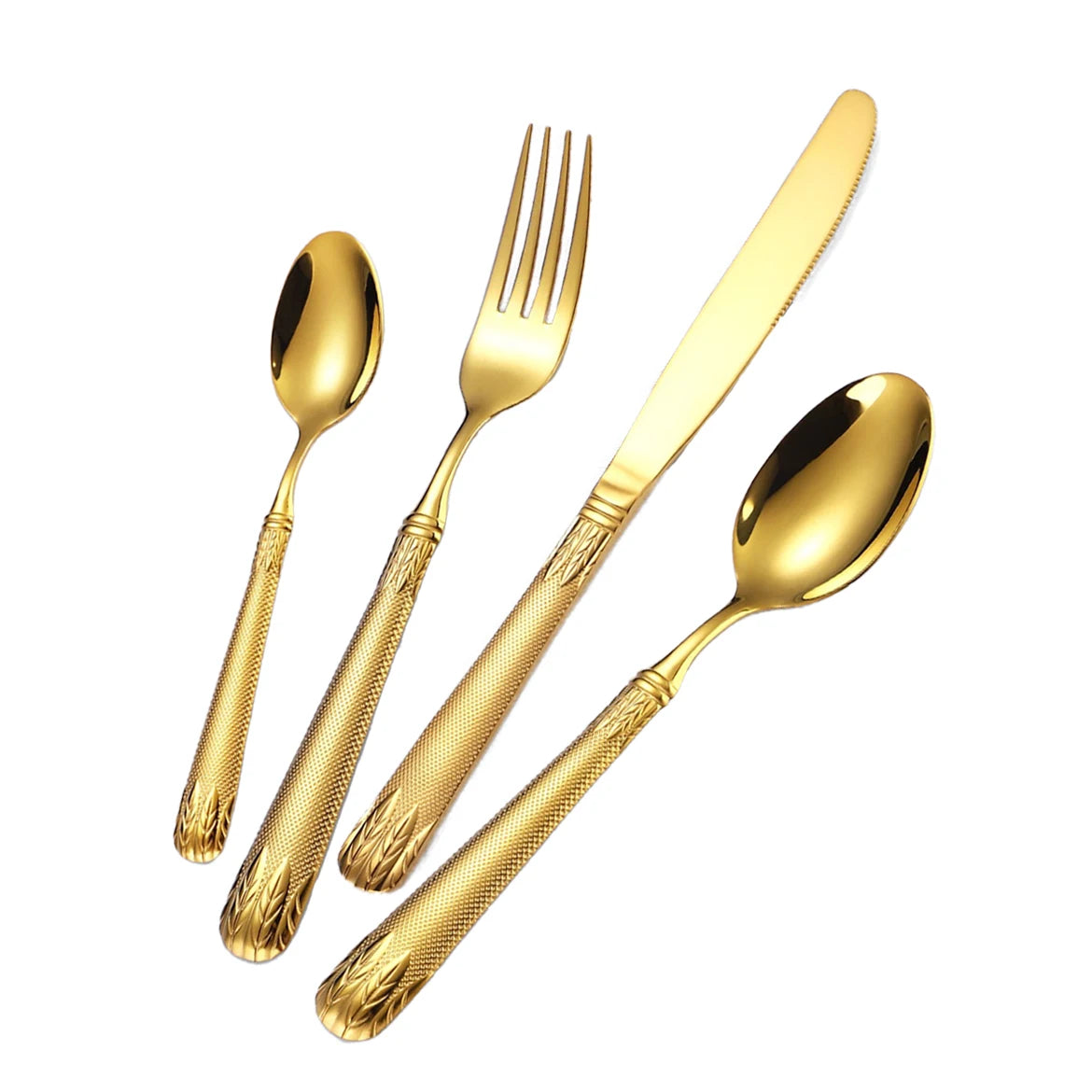 Wholesale Luxury Fancy Spoon Fork Knife Set Stainless Cutlery Set Stainless