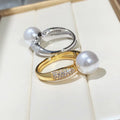 R1225 10-11mm Natural Freshwater Pearl Ring Accessory 925 Sterling Silver Adjustable Size Engagement Jewelry Ring for Women