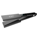 Professional Anti-Static Hair Straightener Stainless Steel Mirror Plate Titanium Ceramic Flat Iron Satin Finish LCD Household