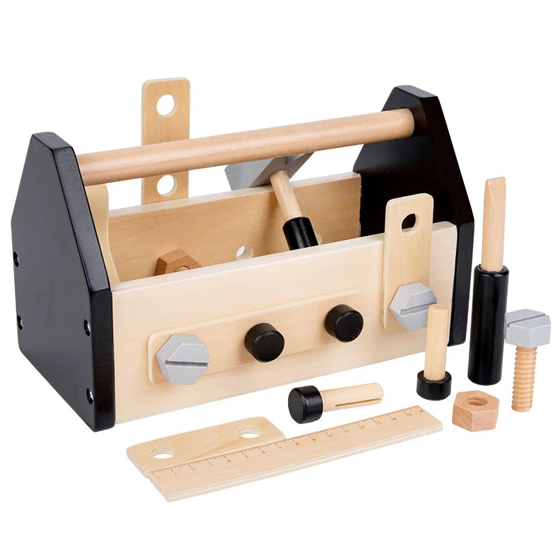 Wooden Children's Toolbox Disassembly and Assembly Combination Toys