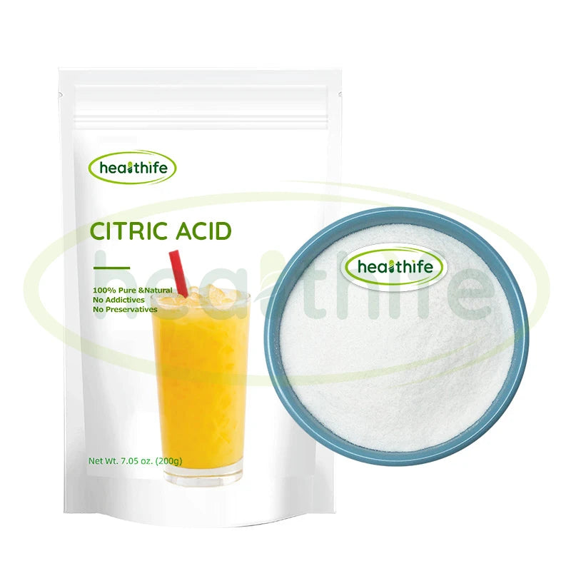 Healthife Food Grade Citric Acid Anhydrous Powder CAS 77-92-9 30-100 Mesh Additive for Food 30-100 Mesh