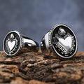 Custom Stainless Steel Sacred Heart of Jesus Love Mens Signet Ring Size 7-13 Jewelry Gifts for Women
