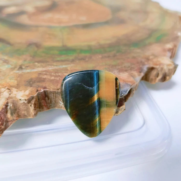 DIY Custom Logo Color Crystal Guitar Picks/guitar Blue Tiger Eye